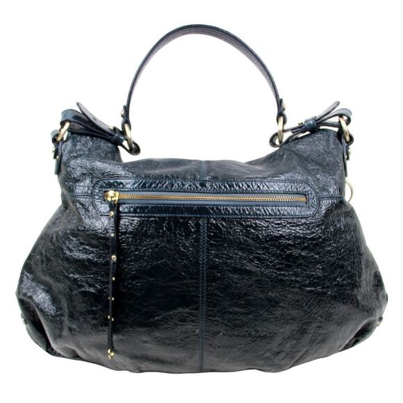 LRG HAYDEN-HARNETT DARK BLUE GENUINE LEATHER TOTE HOBO SHOULDER BAG HANDBAG - Picture 6 of 16